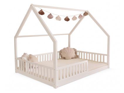 BIANCO New leesésgátlós házikó ágy 140x200 - fehér