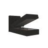MAGIC MINI fekete ágyneműtartós boxspring ágy 100x200