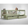 LESZANKA olivazöld ágyneműtartós Montessori ágy 80x180